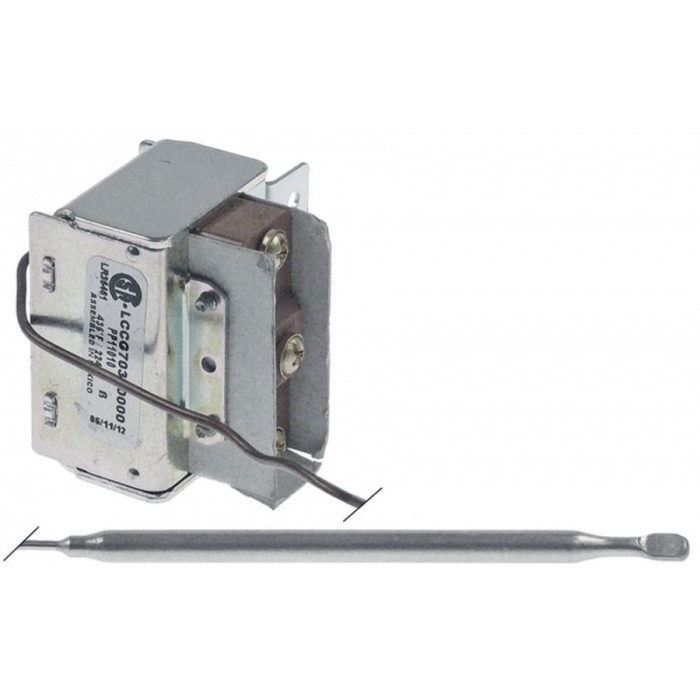 Termostat siguranta 224°C 1 pol 1CO ø6,4x118mm capilar 790mm #390967