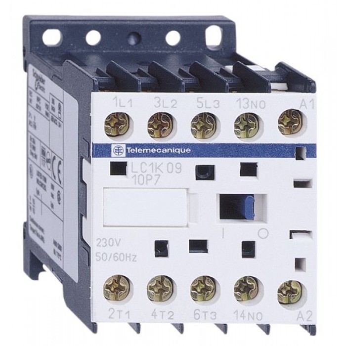 Contactor 5.5kW, 230V 50/60Hz, 1NO, SCHNEIDER #LC1K1210P7 Contactor 5.5kW, 230V 50/60Hz, 1NO, SCHNEIDER #LC1K1210P7
