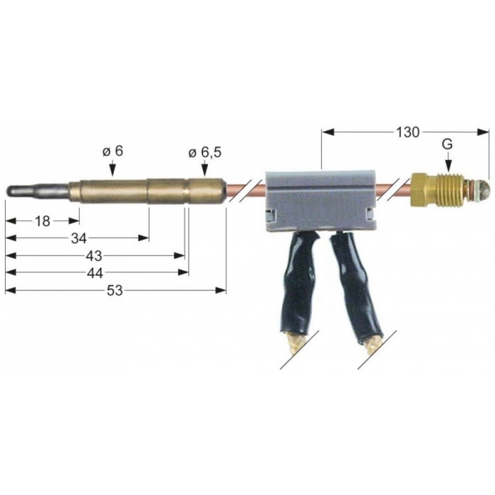 Termocupla cu intrerupator 1000mm M9x1 #102250 Termocupla cu intrerupator 1000mm M9x1 #102250