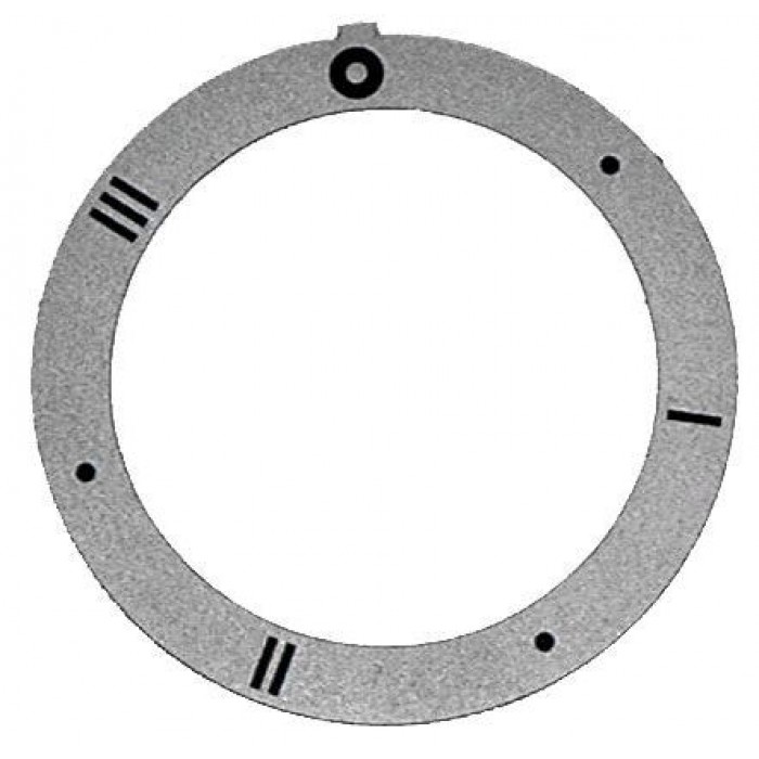 Placa de selectare a butonului, argintie 7 pozitii ø exteror 59mm ø interior 45,5mm #110552