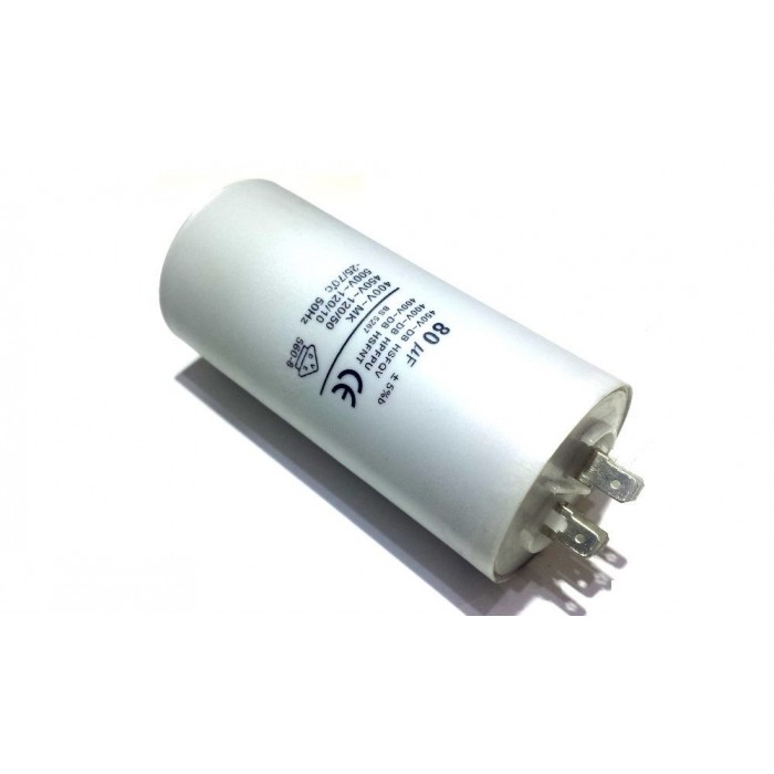 Condensator / capacitor 80µF 450Vac ø60x120mm #33943