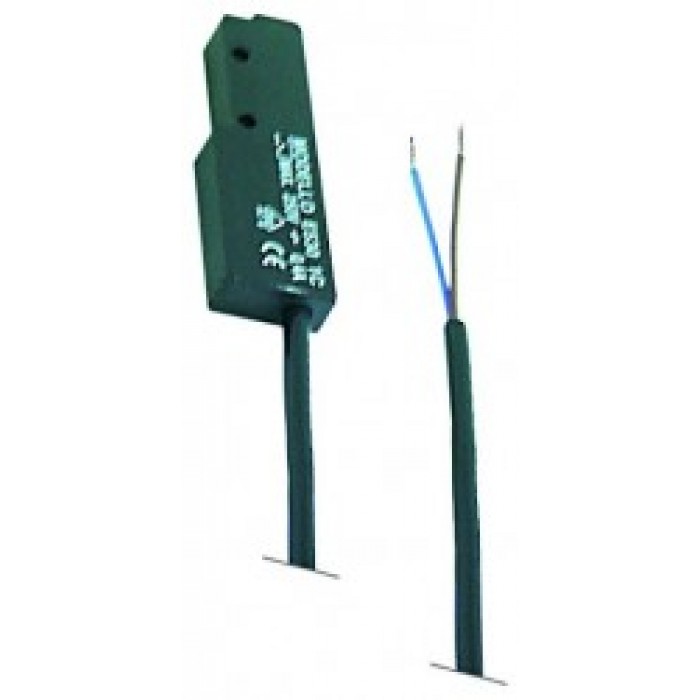 Intrerupator (senzor) magnetic 65mmx20mm, 1NO, 250V, 0.4A, P max. 100W,  conexiune cablu, lungime cablu 3000 mm #345116