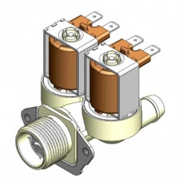 Electrovalva dubla intrare 3/4" 2 iesiri 12mm 230V #02 03 04