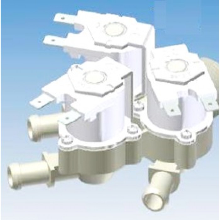 Electrovalva tripla 180*, 230V, intrare 3/4", iesire 13.5mm, DN10 TP #370026