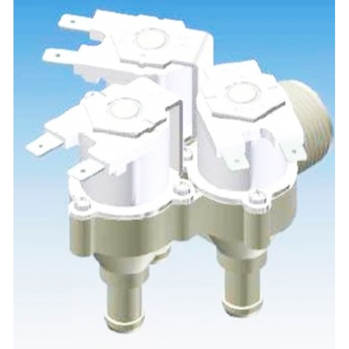 Electrovalva tripla 230V pozitie 90° iesire 13.5mm DN10 TP #370024