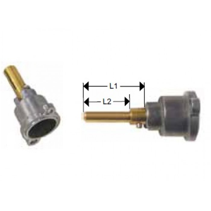 Cap robinet gaz PEL 21, lungime ax 30/23mm, ax ø6x4,6mm #101803