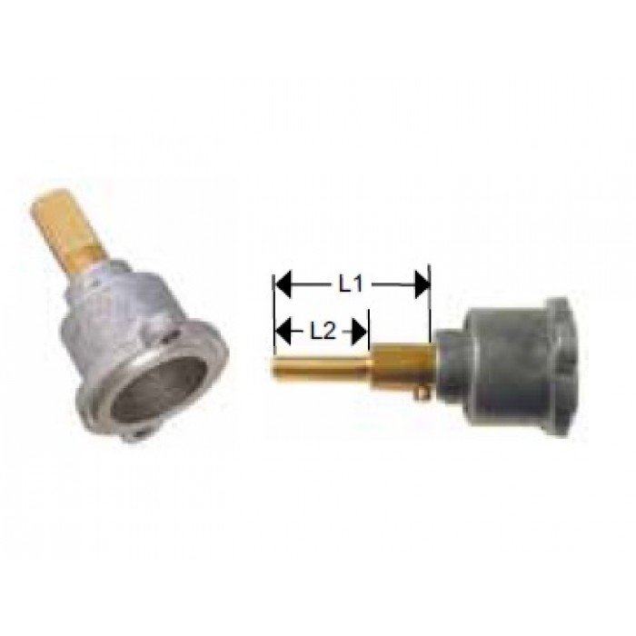 Cap robinet gaz PEL 23, lungime ax 25/-mm, ax ø10mm #102767