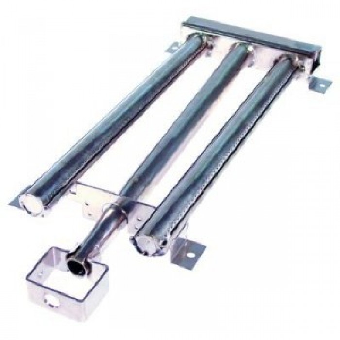 Arzator tubular cu 2 bare, L=530mm, grill, MBM #105210 Arzator tubular cu 2 bare, L=530mm, grill, MBM #105210