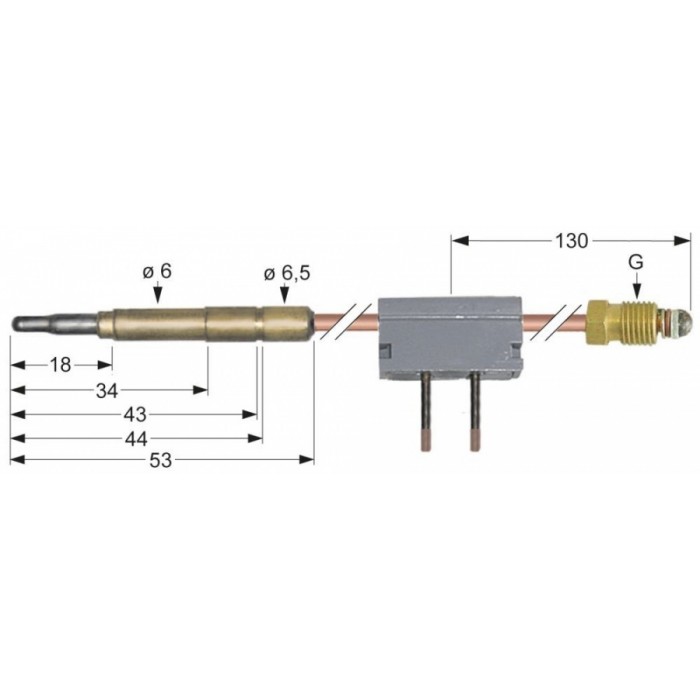 Termocupla intrerupta M9x1 L 1000mm ø6.0mm #102070 Termocupla intrerupta M9x1 L 1000mm ø6.0mm #102070