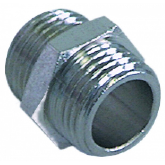 Niplu 1/2" - 1/2" material bronz placat cu nichel #520168