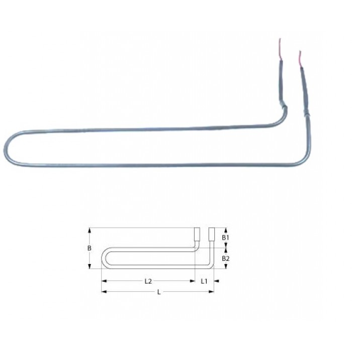 Rezistenta degivrare 300W, 230V, L=405mm, lungime cablu 700mm #420023