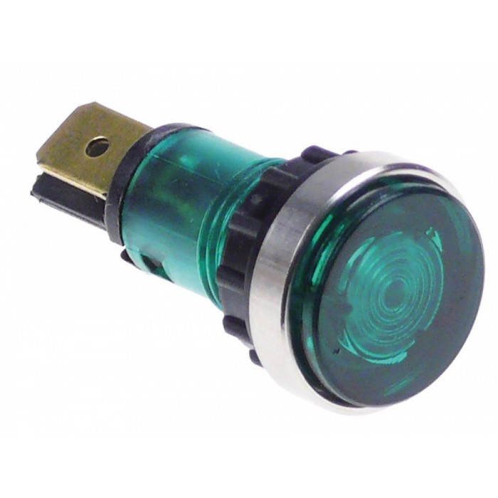 Lampa prezenta tensiune verde ø12mm 250V #359027
