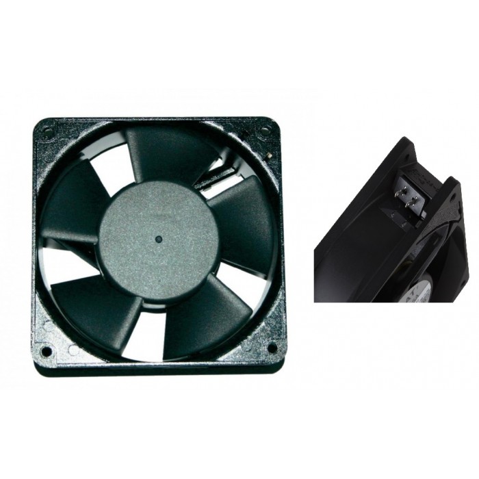 Ventilator axial   119x119x38mm   230Vac   50/60Hz   23/20W   lagare rulment  4 11/16"W x 4 11/16"L x 1 1/2"D Fan: 4 1/4" diameter,   #601080
